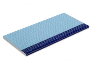 Противоскользящая плитка с сетчатой поверхностью глазурованная 12,5х25 см, св.голубая-кобальт